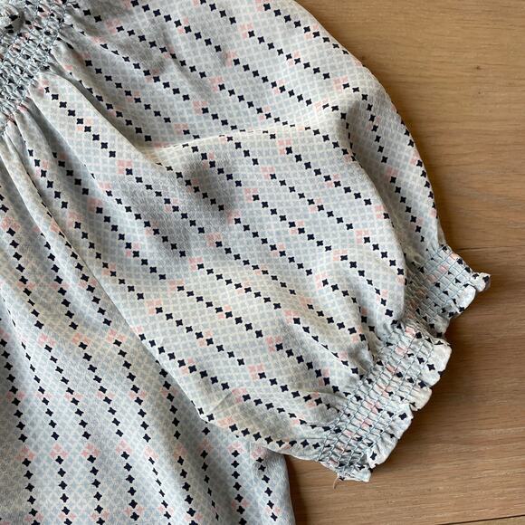 Joie Silk Smocked Neck Blouse // XS - Picture 5 of 8